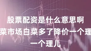 股票配资是什么意思啊跟菜市场白菜多了降价一个理儿